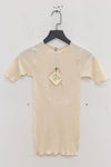 BASERANGE Ribbed Cotton Chad T-shirt France Portugal BAS-TOCH-RB-WI22-MIBAI Off-white UNDYED